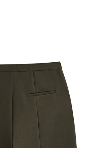 Pantalon de tailleur évasé avec fentes - Kaki