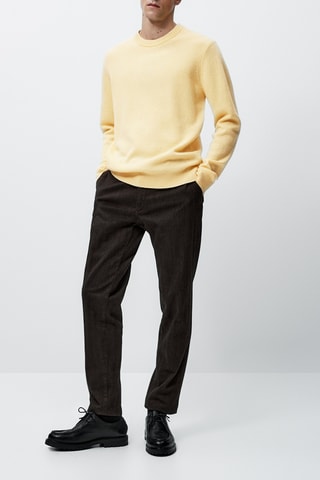 Pantalon chino à chevrons slim fit - Marron