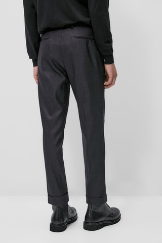 Pantalon de costume bleu marine en laine - Bleu marine