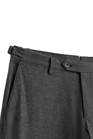Pantalon fil mouliné en coton slim fit - Gris foncé