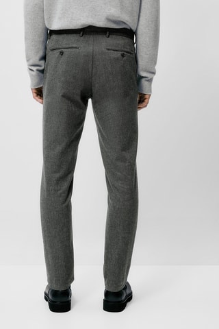 Pantalon chino en sergé slim fit - Gris