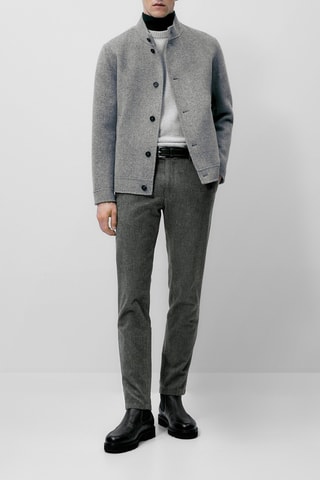 Pantalon chino en sergé slim fit - Gris