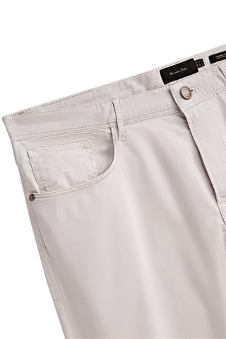 Pantalon type jean micro sergé tapered fit - Gris clair