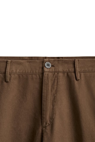 Pantalon sergé similivelours slim fit - Marron