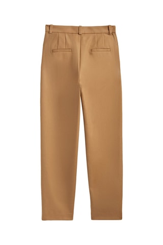Pantalon cigarette 100% pure laine - Marron