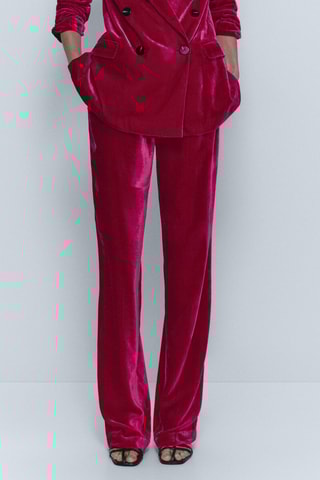 Pantalon en velours - Fuchsia