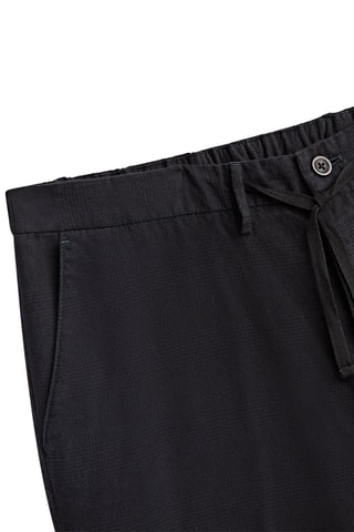 Pantalon chino carreaux jogging - Bleu marine