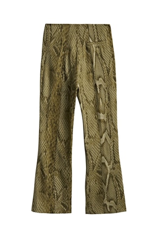 Pantalon imprimé serpent - Vert