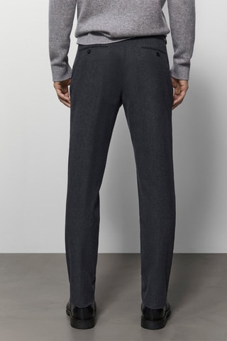 Pantalon chiné carreaux slim fit - Gris