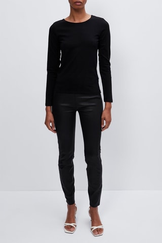 Pantalon en cuir - Noir