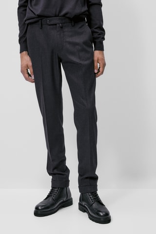 Pantalon de costume bleu en laine - Bleu marine