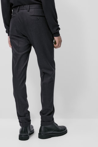 Pantalon de costume bleu en laine - Bleu marine