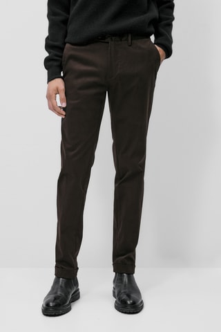 Pantalon habillé en coton - Marron foncé