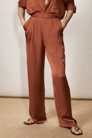 Pantalon fluide - Rouge brique