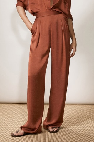 Pantalon fluide - Rouge brique