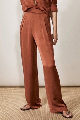 Pantalon fluide - Rouge brique