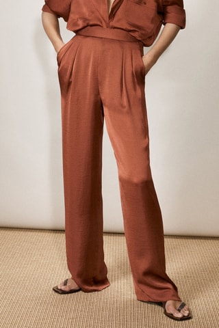 Pantalon fluide - Rouge brique