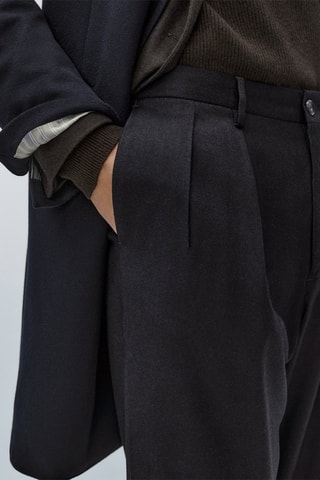 Pantalon chino laine relaxed fit édition limitée - Bleu marine