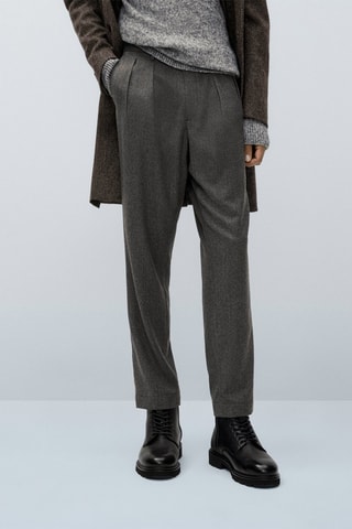 Pantalon chino laine relaxed fit édition limitée - Gris