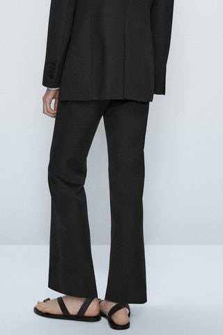 Pantalon flare avec de la laine - Noir