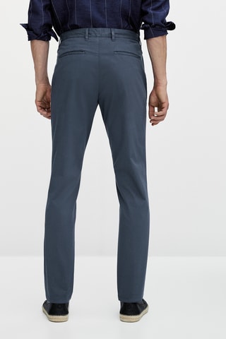 Pantalon chino en coton slim fit - Bleu