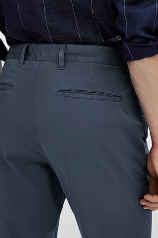 Pantalon chino en coton slim fit - Bleu