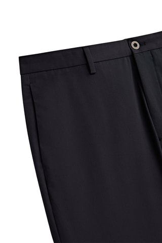 Pantalon chino sergé relaxed fit - Bleu marine