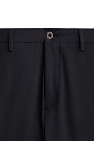 Pantalon chino sergé relaxed fit - Bleu marine