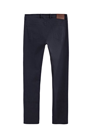 Pantalon type jean broken twill slim fit - Bleu marine