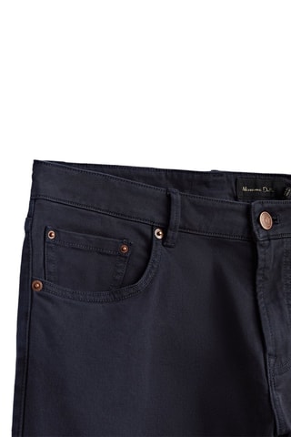 Pantalon type jean broken twill slim fit - Bleu marine