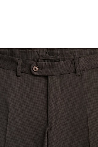 Pantalon habillé texturé laine mélangée - Marron