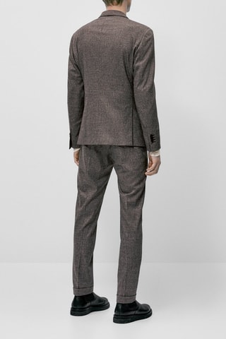 Pantalon de costume en laine - Gris chiné