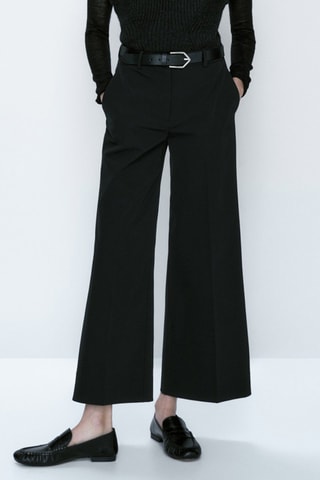 Pantalon technique à pinces droite - Noir