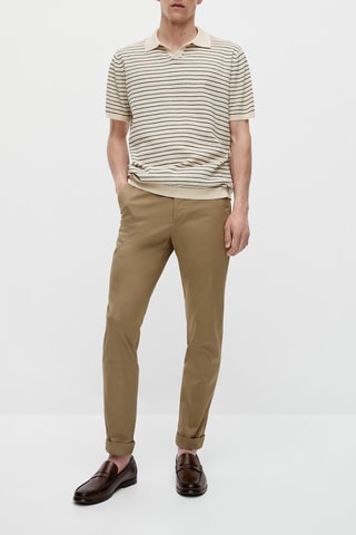 Pantalon habillé coton - Beige