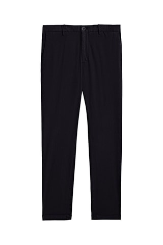 Pantalon chino micro-texturé slim fit - Bleu marine