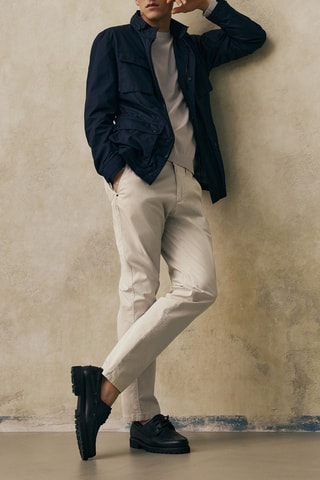 Pantalon chino en coton slim fit - Gris