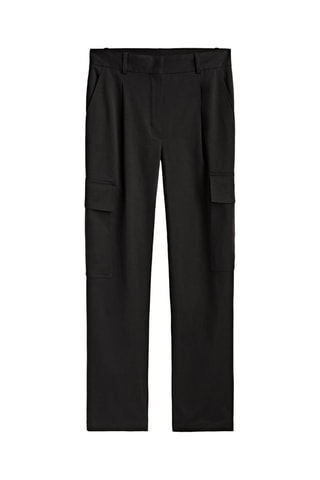 Pantalon noir cargo avec pinces - Noir