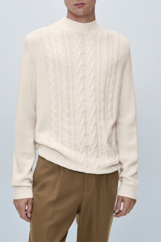 Pantalon de tailleur flanelle en laine - Camel