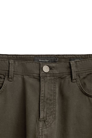 Pantalon type jean broken twill slim fit - Marron