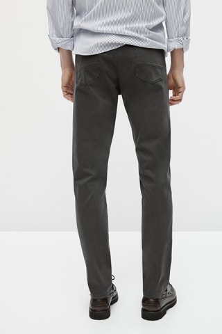 Pantalon type jean broken twill slim fit - Gris foncé