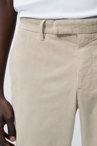 Pantalon chino en velours côtelé - Gris clair