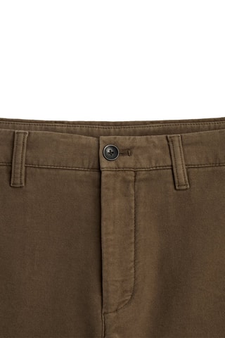 Pantalon similivelours coton slim fit - Marron