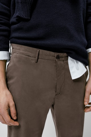 Pantalon chino slim fit - Marron foncé