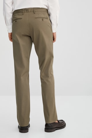 Pantalon chino en coton droit - Kaki