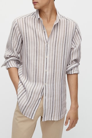 Faux jean en denim slim fit - Beige