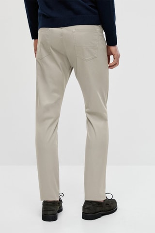 Faux jean texturé slim fit - Gris clair