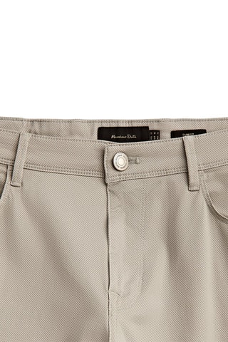 Faux jean texturé slim fit - Gris clair