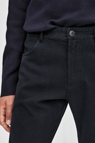 Jean micro-texturé slim fit - Bleu marine