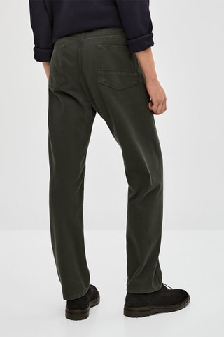 Jean micro-texturé slim fit - Vert foncé