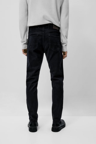 Faux jean en coton slim fit - Bleu marine